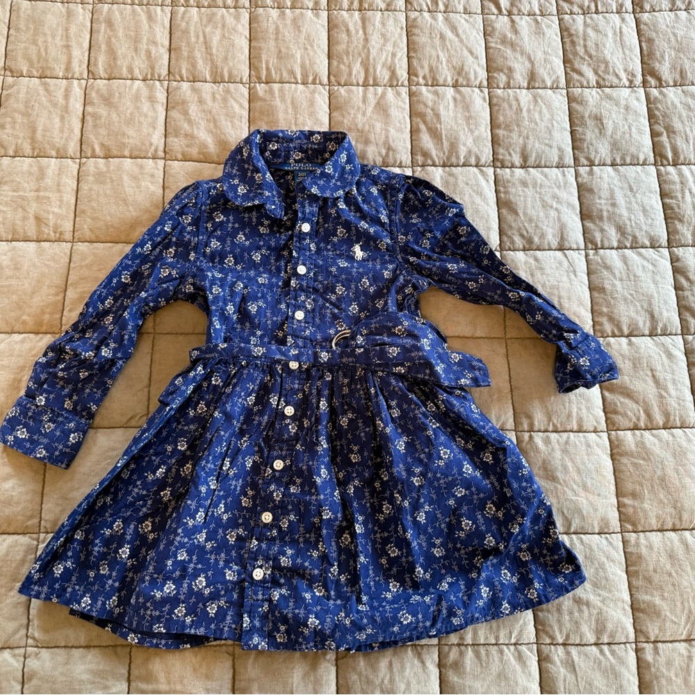 Polo by Ralph Lauren Navy Floral Kids Dress